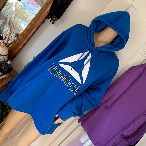 Reebok Hoodie pullover blue jacket tunic top size extra large - Picture 2 of 11